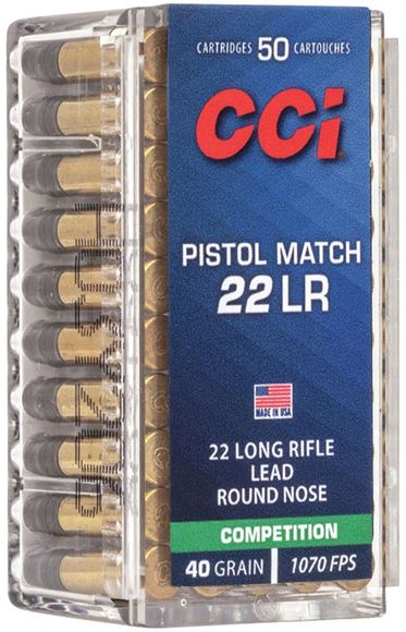 Picture of CCI Pistol Match Rimfire Ammo