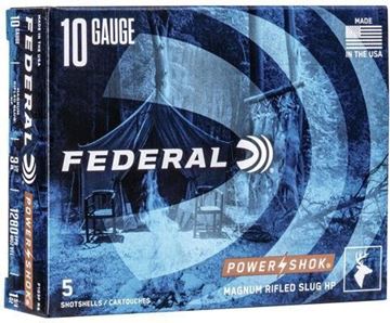 Picture of Federal Power-Shok 10Ga 3-1/2" Mag 1-3/4oz HP, Rifled Slug, 1280fps, 5rds Box
