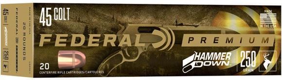 Picture of Federal Premium Hammer Down Pistol Ammo - 45 Colt, 250gr, Hollow Point, 20rds Box