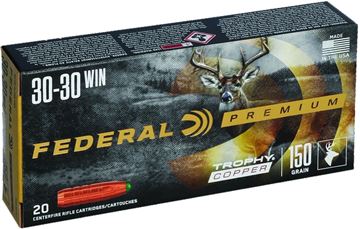 Picture of Federal Premium Trophy Copper Rifle Ammo - 30-30 Win, 150Gr, Trpohy Copper, 20rds Box