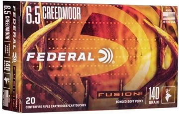Federal Fusion Rifle Ammunition - 6.5 Creedmoor, 140gr, Soft Point, 20rds Box — Reliable Gun