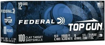 Federal Top Gun Target Load Shotgun Ammunition - 12Ga, 2-3/4", 3DE, 1-1/8oz, #8, 100rds Box. — Reliable Gun