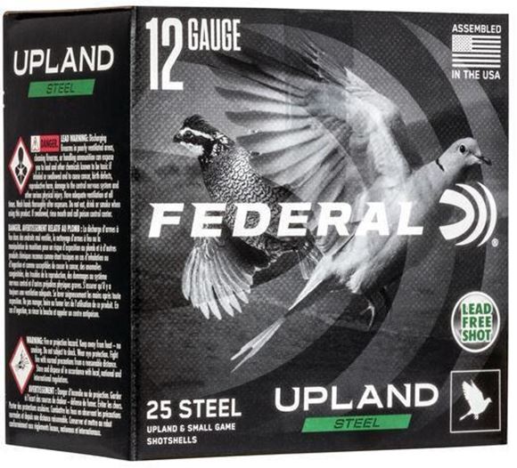 Picture of Federal Premium Upland Steel Shotgun Ammo - 12Ga, 2-3/4", 1-1/8oz, #7.5, Steel Shot, Paper Wad, 25rds Box, 1400fps