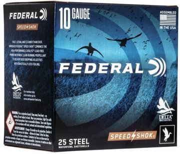 Picture of Federal Speed-Shok Waterfowl Load Shotgun Ammo - 10Ga, 3-1/2", 1-1/2oz, BB, Steel, 1450fps, 25rds Box