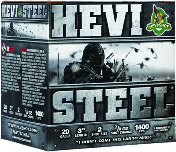 Picture of HEVI-Shot HEVI-Metal Non-Toxic Shotgun Ammo - 20Ga, 3", 7/8oz, #2, 25rds Box, 1400fps