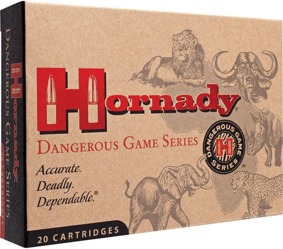Picture of Hornady Dangerous Game Series Rifle Ammo - 375 Ruger, 270Gr, SP-RP, Superformance