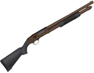 Mossberg 590 Thunder Ranch Pump-Action Shotgun - 12Ga, 3", 18.5", Brown Cerakote Barrel And Receiver, Black Synthetic Stock, 6+1rds, Red Fiber Optic Front Sight, Optic-Ready (Shield RMSc Footprint), Fixed Cylinder — Reliable Gun
