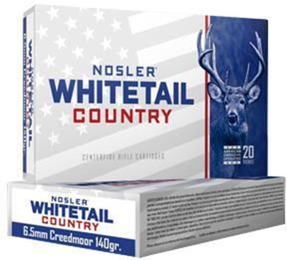 Picture of Nosler 40105 WCA Whitetail Country 6.5mm Creedmoor, 140g SB SP, 20 Rnd
