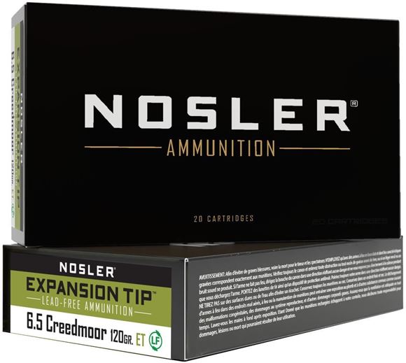 Picture of Nosler E-Tip Rifle Ammo - 6.5 Creedmoor, E-Tip, 120Gr, Lead-Free, 20rds Box