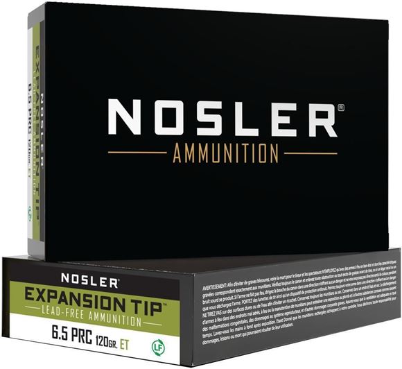 Picture of Nosler E-Tip Rifle Ammo - 6.5 PRC, 120gr, Lead Free, E-Tip , 20rds Box