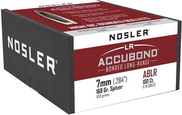 Picture of Nosler Bullets, AccuBond Long Range - 7mm (.284"), 168Gr, Spitzer, 100ct Box