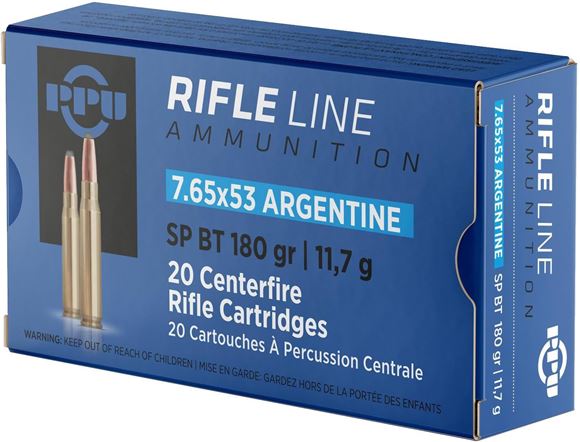 Picture of Prvi Partizan (PPU) Rifle Ammo - 7.65x53mm Argentine, 174Gr, FMJ, 20rds Box