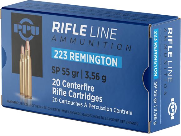 Picture of PPU PP223S Rifle Ammo 223 REM SP 55gr