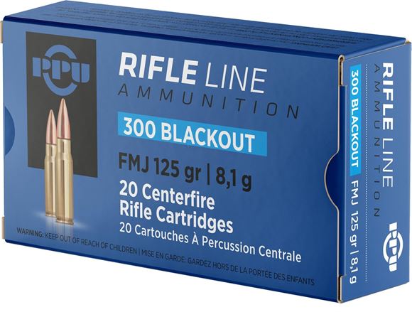 Picture of PPU PP300BF Rifle Ammo .300 AAC Blackout FMJ 125gr
