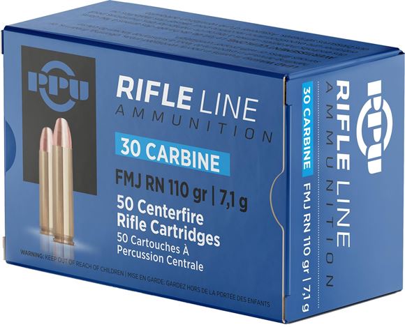 Picture of PPU PP30F Rifle Ammo 30 Carbine FMJ 110gr