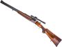 Picture of Used Franz Sodia Over-Under Combination Gun, 6.5x57R/24Ga, 2.5", 22" Barrel, Wood Stock, Khales Mignon 2.5x Riflescope, Claw Mounts, Double Trigger, Engraved Receiver, Fixed Full Choke, Repaired Crack in Forend, Good Condition