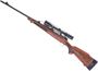 Picture of Used Model 70 Bolt-Action Rifle, 338 Win Mag, 24" Barrel, Parkerized, Wood Stock, Leupold Vari-X II 3-9x40 Riflescope, Muzzle Brake, 1971 Mfg, Push Feed, Rigs Rusted, Fair Condition