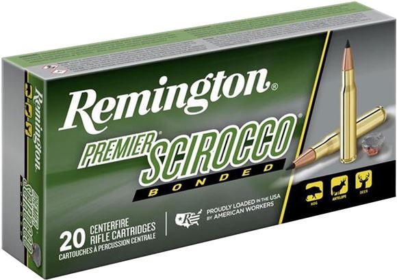 Picture of Remington Premier Scirocco Centerfire Rifle Ammo - 300 RUM (Rem Ultra Mag), 180Gr, Swift Scirocco Bonded, 20rds Box