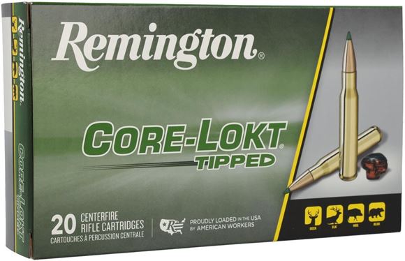 Picture of Remington 29027 Core-Lokt Tipped Rifle Ammo 30-06 SPR, 150 Gr, 2930 fps, 20 Rnd