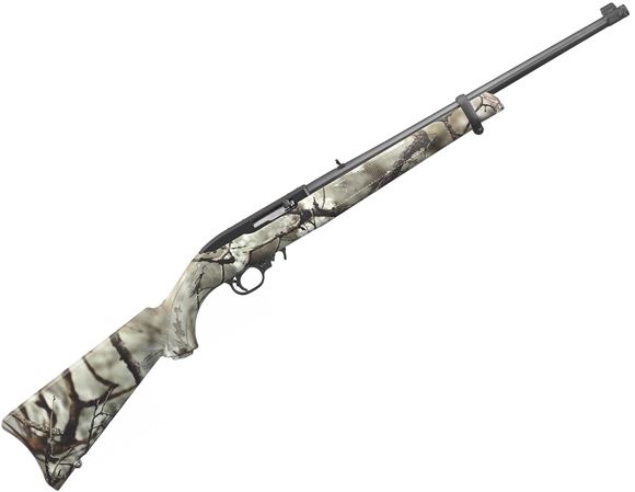Picture of Ruger 31113 10/22 Semi Auto Rimfire 22 LR 18.5"Threaded BBL Go Wild Camo, 10 rd W/Soft Case
