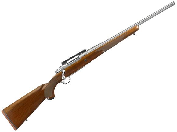 Picture of Ruger 57107 Hawkeye Hunter Bolt Rifle, 308 Win, 20" BBL, Walnut S/S, Pic Rail, 4 rd