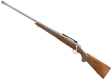 Picture of Ruger 57121 Hawkeye Hunter Bolt Action Rifle, Left Hand, 300 Win Mag, 24 Bbl, Stainless, Walnut Stock, 3+1 Rnd