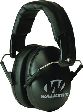 Picture of Walkers Hearing Protection - Pro Low Profile Passive Ear Muffs, NRR22dB, Low Profile Folding Design, Black