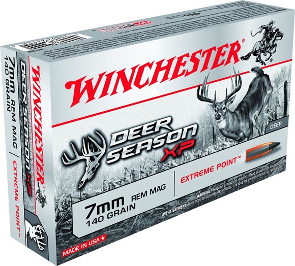 Picture of Winchester Deer Season XP Rifle Ammo - 7mm Rem Mag, 140Gr, Extreme Point, 20rds Box