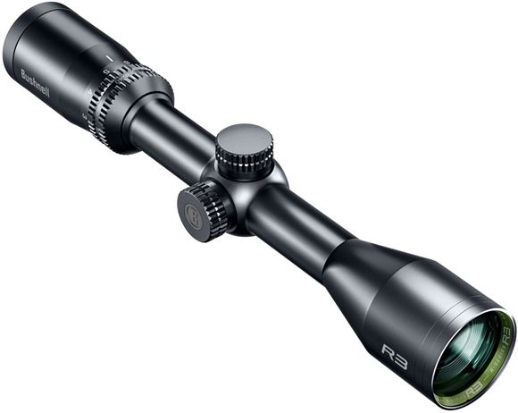 Picture of Bushnell Optics R3 Riflescopes - 3-9x40mm, 1", Multi-X Reticle, Second Focal, 1/4 MOA Adjustments, Multi-Coated, Matte, IPX7 waterproof.