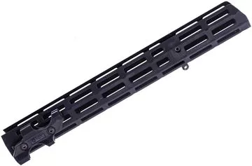 Picture of Used Midwest Industries Rifle Accessories - M-LOK Handguard, 13.625" Length, Black, Fits Marlin 1895 & 1894 Rifles w/ Handguard Cap (No Cap Requires MI-MAR336A adapter), 6061 Aluminum, 6oz, W/MDT 2 Shot Shell Caddy, Very Good Condition