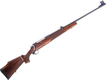 Picture of Used Varberger Bolt-Action Rifle, 7mm Rem Mag, 22.4" Barrel, Blued, Wood Stock, Iron Sights, Internal Rotary Magazine, Good Condition