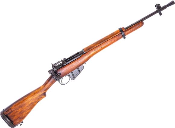 Picture of Used Lee Enfield No 5 "Jungle Carbine" Bolt-Action 303 British, 19" Barrel w/ Flash Hider, Replacement Handguard Retainer, Sling Swivel Installed in Buttstock, Overall Good Condition