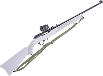 Picture of Used SBI-C71 Semi-Auto Rifle, 22lr, 18" Ruger Barrel w/sights, Light Grey Ruger Stock, Sling, Black Receiver, Crimson Trace CTS-25 Red Dot, Sling, 1 Mag, Excellent Condition