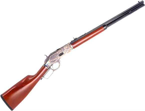 Picture of Used Uberti 1873 Short Rifle Lever-Action 357 Mag, 20" Octagon Barrel, Case Hardened Receiver, Walnut Stock w/ Rubber Buttpad, Excellent Condition