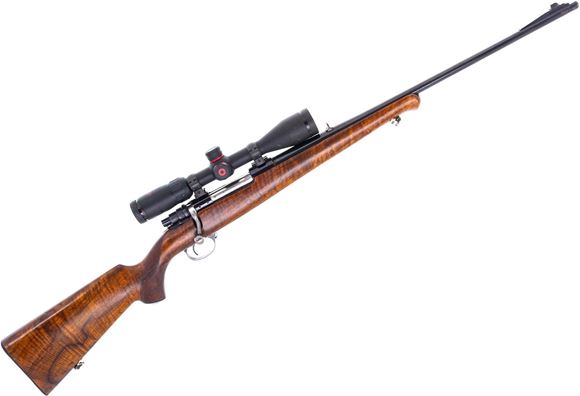Picture of Used Husqvarna Bolt-Action 8x57mm Mauser, 24" Barrel, With Simmons "Whitetail Classic" 3-9x40mm Scope, Finish Worn Near Muzzle, Otherwise Good Condition