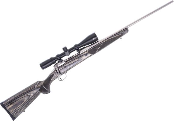 Picture of Used Savage 116 Bolt-Action 30-06 Sprg, 24'' Barrel, With Bushnell Elite 4500 2.5-10x40mm Scope, Stainlesss, Gray Laminate Stock, One Mag, Excellent Condition