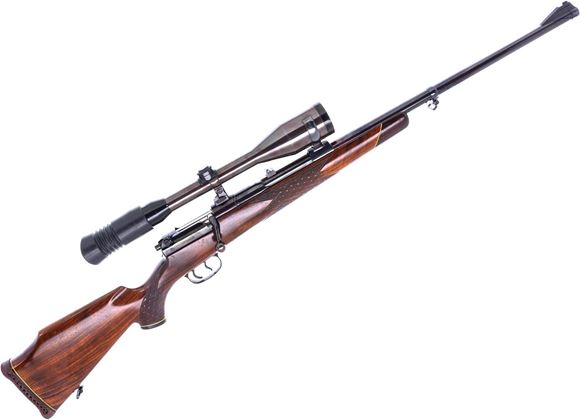 Picture of Used Mauser Model 66 Bolt-Action 9.3x64mm, 25" Barrel, With Zeiss Diasta 8x52mm Riflescope, Double Set Trigger, Recoil Pad Collapsed, Good Condition