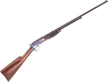 Picture of Used Colt Lightning Small Frame Pump-Action 22 Long, 24" Barrel, 1888 Mfg., Handguard Cracked In Half, Otherwise Fair Condition