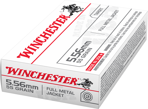 Picture of Winchester "USA" Rifle Ammo - 5.56mm, 55Gr, FMJ, 20rds Box