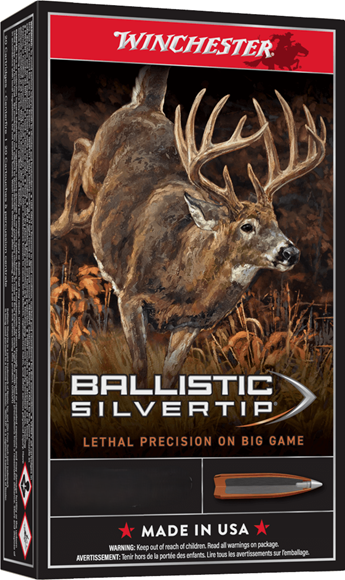 Picture of Winchester Supreme Ballistic SilverTip Rifle Ammo - 22-250, 50gr, Ballistic Silvertip, 3810 fps, 20rd Box
