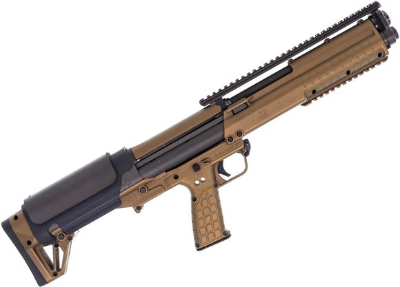 Picture of Used Kel-Tec KSG Pump-Action 12ga, 3" Chamber, 18.5" Barrel, Burnt Bronze, With Kydex & Foam Rubber Cheek Rest, Very Good Condition