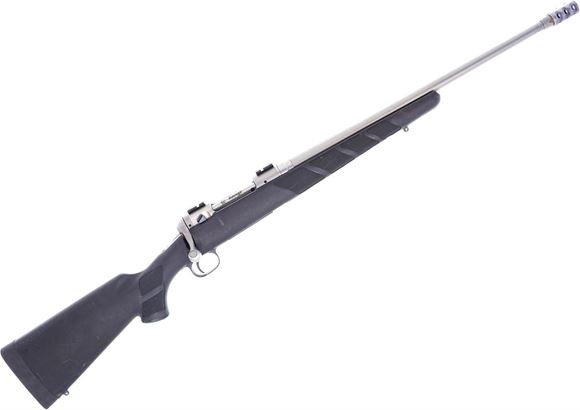 Picture of Used Savage 11 Bolt-Action 243 Win, 20" Barrel w/ Muzzlebrake, Stainless, Glass Bedded, One Mag, Good Condition