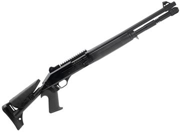 Picture of Canuck Elite Operator Semi Auto Shotgun - 20ga, 3", 19", Black, Black Synthetic Telescoping Stock & Spare Pistol Grip Fixed Stock, Ghost Ring Sights w/ 1913 Rail, 5x Mobil Chokes