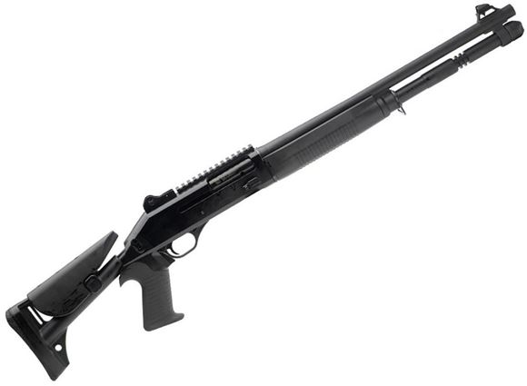 Picture of Canuck Elite Operator Semi Auto Shotgun - 20ga, 3", 19", Black, Black Synthetic Telescoping Stock & Spare Pistol Grip Fixed Stock, Ghost Ring Sights w/ 1913 Rail, 5x Mobil Chokes