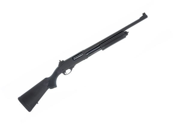 Picture of Used Remington 870 Police Magnum Pump-Action Shotgun - 12 Ga, 3", 18.5" Fixed Clynder, Parkerized, Black Synthetic Stock, Ghost Ring Sights, Very Good Condition
