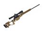 Picture of Used Sako TRG-42 Bolt Action Rifle - 338 Lapua Mag, 27-1/8", Phosphatized, Cold Hammer Forged Heavy Contour Barrel, Desert Tan Copolymer Stock w/Aluminum Skeleton Inside, 5rds, Spurh Mount, Nightforce ATACR 7-35x56 Scope, Hard Case, Excellent Condition