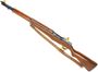 Picture of Used Springfield WWII Commemorative M1 Garand Semi-Auto 30-06 Sprg, 24" Barrel, High Gloss Finish with Gold Accents, Includes Display Case & Certificate, 5 Enbloc Clips, Chip in Buttstock at Toe, Otherwise As New Condition