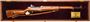 Picture of Used Springfield WWII Commemorative M1 Garand Semi-Auto 30-06 Sprg, 24" Barrel, High Gloss Finish with Gold Accents, Includes Display Case & Certificate, 5 Enbloc Clips, Chip in Buttstock at Toe, Otherwise As New Condition