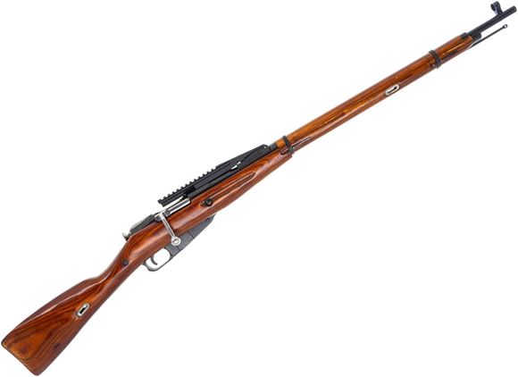 Picture of Used Mosin Nagant 91/30 Bolt-Action 7.62x54R, 29" Barrel, With BadAce Tactical Scope Mount, 1943 Izhevsk Mfg., Laminate Stock, Matching Numbers Including Bayonet, Very Good Condition