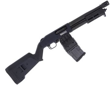 Picture of Mossberg 590M Mag Fed Pump Action Shotgun - 12Ga, 3", 11.5", Parkerized Breacher Barrel, Magpul SGA Stock And Bird's Head Stock, Front Bead Sight, 10rds Detachable Magazine